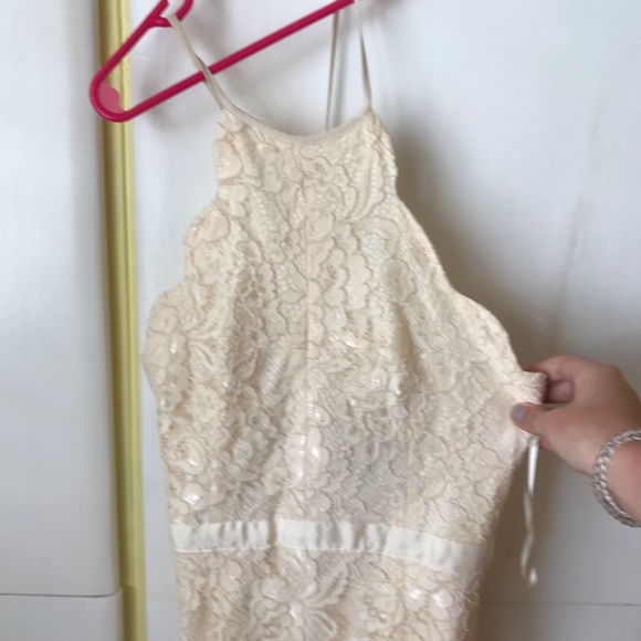 SOLD!! Lulus Zenith Cream Lace Maxi Dress - Picture 4 of 8